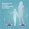 Швабра с флаундером 40 см, черенок 80-120 см, еврорезьба, насадка МОП микрофибра СИНЕЛЬ, индивидуальная упаковка пакет, LAIMA, 606314 606314