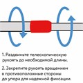 Швабра с флаундером 40 см, черенок 80-120 см, еврорезьба, насадка МОП микрофибра СИНЕЛЬ, индивидуальная упаковка пакет, LAIMA, 606314 606314