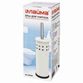 Ерш для унитаза LAIMA, с подставкой, металл, белый, глянцевый, 604962 604962