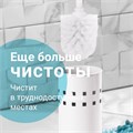 Ерш для унитаза LAIMA, с подставкой, металл, белый, глянцевый, 604962 604962