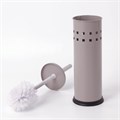 Ерш для унитаза LAIMA, с подставкой, металл, серый, матовый, 604961 604961