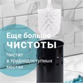 Ерш для унитаза LAIMA, с подставкой, металл, черный, глянцевый, 604960 604960