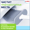 Ершик для унитаза силиконовый FLAT TYPE (плоский) напольный / настенный с креплением, LAIMA, 608131 608131