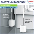 Ершик для унитаза силиконовый ROUND TYPE напольный / настенный с креплением и пинцетом LAIMA, 608133 608133