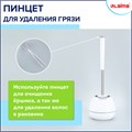 Ершик для унитаза силиконовый STANDART TYPE (овальный) напольный, с пинцетом, LAIMA, 608132 608132