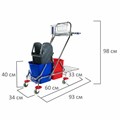 Тележка уборочная BRABIX, 2-съемных ведра по 15 л, отжим, корзина, держатель для мусорного мешка с поддерживающей платформой, 601500 601500