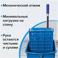 Тележка уборочная BRABIX, ведро 20 л, механический отжим, универсальная для ОФИСА/ДОМА, синяя, 601497 601497