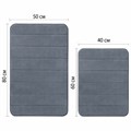 Комплект ковриков MEMORY EFFECT для ванной 50х80 см и туалета 40х60 см темно-серый LAIMA HOME, 608448 608448