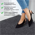 Коврик входной ворсовый влаго-грязезащитный 120х150 см, толщина 7 мм, ребристый, серый, LAIMA, 602875 602875