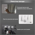 Крючки самоклеящиеся универсальные 4,5x4,5 см, КОМПЛЕКТ 4 шт., сталь, серебристые, LAIMA Home, 608785 608785