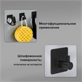 Крючки самоклеящиеся универсальные 4,5x4,5 см, КОМПЛЕКТ 4 шт., сталь, черные, LAIMA Home, 608786 608786