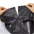Мешки для мусора 120 л черные в рулоне 50 шт., ПВД 25 мкм, 62х102 см, ЛЮБАША эконом, 605335 605335