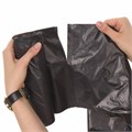 Мешки для мусора 180 л черные в рулоне 10 шт., ПВД 24 мкм, 80х106 см, ЛЮБАША эконом, 605336 605336