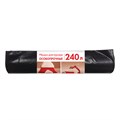 Мешки для мусора 240 л, черные, в рулоне 10 шт., ПВД, 100 мкм, 90х135 см, особо прочные, КБ, 3170 603887