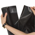 Мешки для мусора 240 л, черные, в рулоне 5 шт., ПВД 30 мкм, 90х130 см, ЛЮБАША эконом, 605338 605338