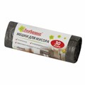 Мешки для мусора 30 л, черные, в рулоне 20 шт., ПНД 5 мкм, 47х55 см, ЛЮБАША эконом, 605329 605329