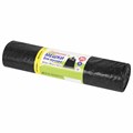 Мешки для мусора 360 л черные, в рулоне 10 шт., ПВД 30 мкм, 120x160 см, ЛЮБАША эконом, 608917 608917