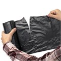 Мешки для мусора LAIMA "ULTRA" 160 л черные, рулон 10 шт. прочные, ПВД 30 мкм, 90х120 см, 607694 607694
