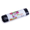 Мешки для мусора, 60 л, черные, в рулоне 20 шт., ПНД, 7 мкм, 60х70 см, эконом, КБ, "ЭкоДом", 1749 601349