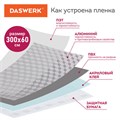 Самоклеящаяся пленка, алюминиевая фольга защитная для кухни/дома, 0,6х3 м, серебро, кубы, DASWERK, 607848 607848