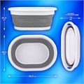 Таз складной силиконовый 26 литров 54,5х39,5 см для дома и дачи, LAIMA Home, 608670 608670