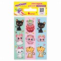 Закладки для книг с магнитом MEOW CATS, набор 6 шт., блестки, 25x196 мм, ЮНЛАНДИЯ, 113442 113442