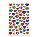 Наклейки виниловые "Сердца", многоразовые, голографические, 14х21 см, ЮНЛАНДИЯ, 661833 661833