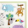 Наклейки обучающие тематические из EVA "Животные Африки", 20х40 см, многоразовые, ЮНЛАНДИЯ, 663770 663770