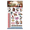 Наклейки-тату переводные АССОРТИ, ЦВЕТНЫЕ, 11х20 см, PY 665238