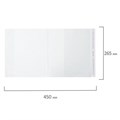 Обложка ПП со штрихкодом для учебников младших классов БОЛЬШОГО ФОРМАТА, КЛЕЙКИЙ КРАЙ, 80 мкм, 265х450 мм, прозрачная, ЮНЛАНДИЯ, 229356 229356
