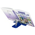 Подставка для книг и учебников BRAUBERG LINE, металлическая, синяя, европодвес, 237966 237966