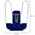 Подставка для книг и учебников BRAUBERG LINE+, металлическая, синяя, европодвес, 238071 238071