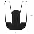 Подставка для книг и учебников BRAUBERG LINE+, металлическая, черная, европодвес, 238214 238214