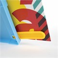 Подставка для книг ЮНЛАНДИЯ, с боковыми зажимами, регулируемый наклон, пластик, голубая, 237899 237899