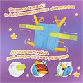 Подставка для книг ЮНЛАНДИЯ, с боковыми зажимами, регулируемый наклон, пластик, голубая, 237899 237899