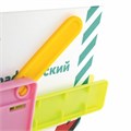 Подставка для книг ЮНЛАНДИЯ, с боковыми зажимами, регулируемый наклон, пластик, розовая, 237907 237907