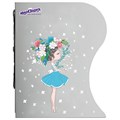 Подставка-держатель для книг и учебников ЮНЛАНДИЯ "Flower girl", раздвижная, металлическая, 237902 237902