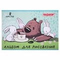 Альбом для рисования А4 8 л., скоба, обложка офсет, ПИФАГОР, 203х288 мм, "Непоседы" (2 вида), 106686 106686