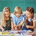 Альбом для рисования, А4, 24 листа, скоба, обложка картон, ЮНЛАНДИЯ, 202х285 мм, "Лисята" (2 вида), 105057 105057