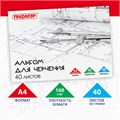 Альбом для черчения А4 40 л., склейка, 160 г/м2, ПИФАГОР, 104808 104808