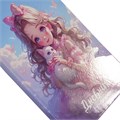 Дневник 1-4 класс 48 л., гибкая обложка, ЮНЛАНДИЯ, выборочный лак, с подсказом, "Девочка с котиком", 107140 107140