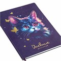 Дневник 1-4 класс 48 л., кожзам (гибкая), печать, фольга, ЮНЛАНДИЯ, "Котик", 106923 106923