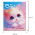 Дневник 1-4 класс 48 л., твердый, BRAUBERG, выборочный лак, с подсказом, "Котик", 107161 107161