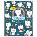 Дневник 1-4 класс 48 л., твердый, ЮНЛАНДИЯ, глянцевая ламинация, с подсказом, "Kittycorn", 106346 106346