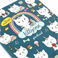 Дневник 1-4 класс 48 л., твердый, ЮНЛАНДИЯ, глянцевая ламинация, с подсказом, "Kittycorn", 106346 106346