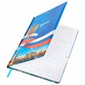 Дневник 1-11 класс 48 л., кожзам (твердая с поролоном), печать, цветной блок, BRAUBERG, "Россия", 106954 106954