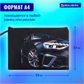 Папка для тетрадей BRAUBERG А4, 1 отделение, полиэстер, на молнии, с ручкой, Super car, 272171 272171