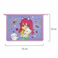 Папка для тетрадей ЮНЛАНДИЯ А4, 1 отделение, пластик, на молнии, "Anime hugs", 272138 272138