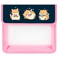 Папка для тетрадей ЮНЛАНДИЯ А5, пластик, 2 отделения, клапан на липучке, "Relaxing cats", 273332 273332