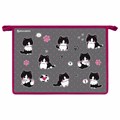 Папка для труда на молнии BRAUBERG А4, 2 отделения, органайзер, "Cat patches", 272211 272211